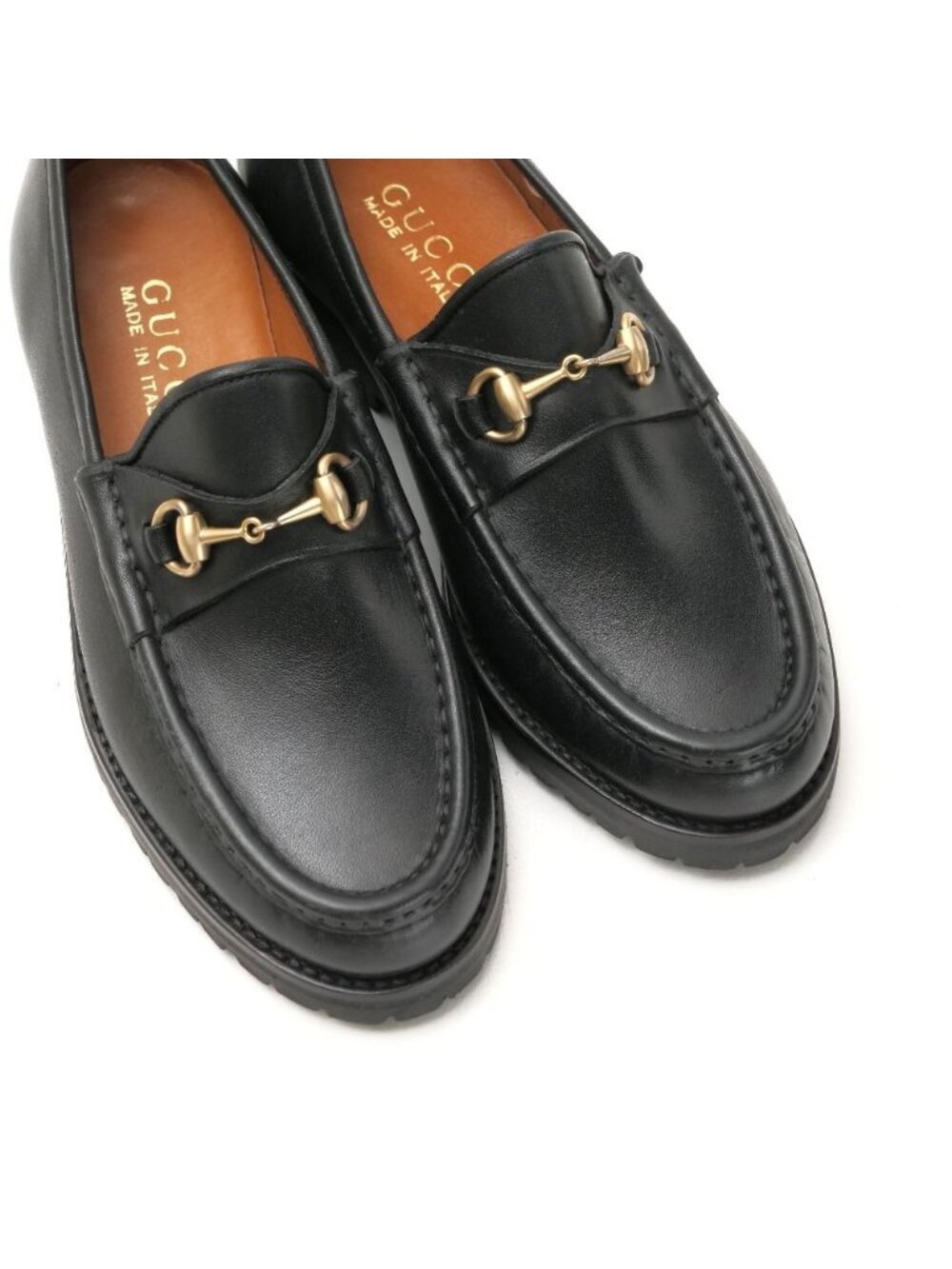 Gucci Loafers 34.5 C Horsebit Leather Shoes - Picture 4 of 8
